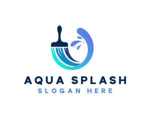 Splash - Paint Brush Splash logo design