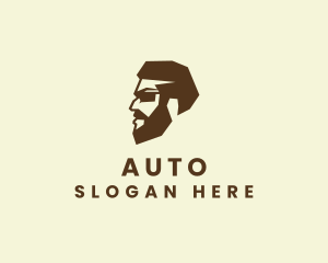  Hipster Beard Man Logo