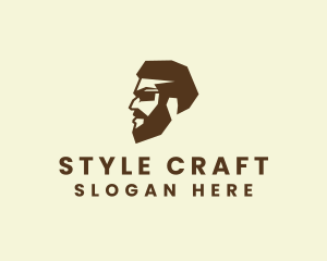  Hipster Beard Man logo design