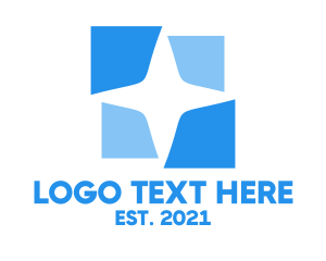 Puzzle - Blue Star Puzzle logo design