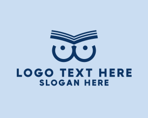 Intelligent - Owl Book Pages logo design