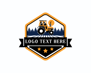 Land - Industrial Farm Tractor logo design