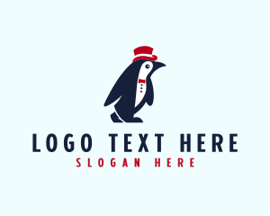 Penguin Suit Hat Logo