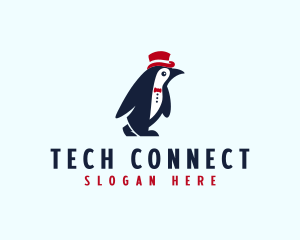 Penguin Suit Hat Logo
