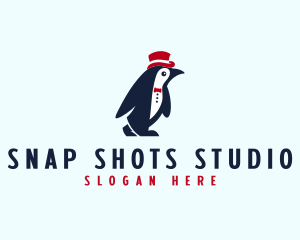 Animal Conservation - Penguin Suit Hat logo design