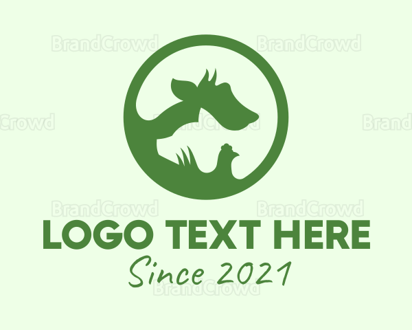 Farm Animals Circle Logo