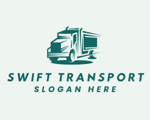 Truck Cargo Transport logo design