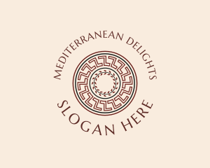 Mediterranean - Greek Ornament Decor Coin logo design