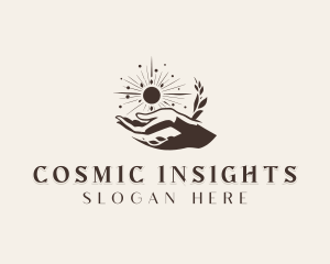 Cosmic Hand Mystical logo design