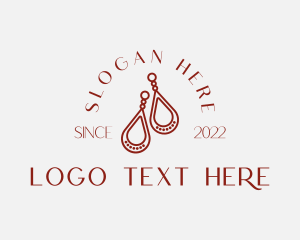 Glam - Red Earring Jewelry logo design