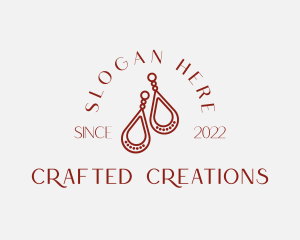 Red Earring Jewelry  logo design