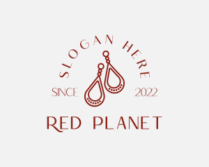 Red Earring Jewelry  logo design