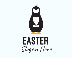 Cold - Penguin Mobile Stuffed Toy logo design