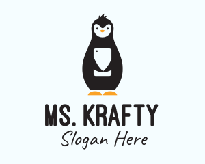 Stuffed Animal - Penguin Mobile Stuffed Toy logo design