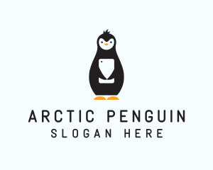 Penguin Mobile Stuffed Toy logo design