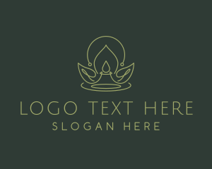 Relaxation - Candle Light Floral logo design