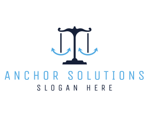 Scale of Justice Anchor logo design