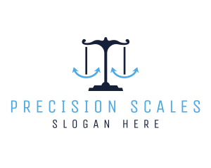 Scale of Justice Anchor logo design