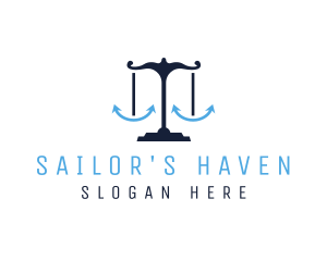 Scale of Justice Anchor logo design