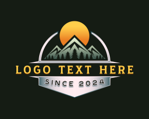 Sunset - Mountain Forest Outdoor logo design