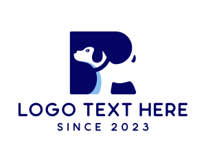 Dog Groomer - Dog Veterinary Letter R logo design