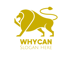 Golden Wild Lion Logo