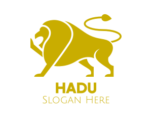 Symbol - Golden Wild Lion logo design