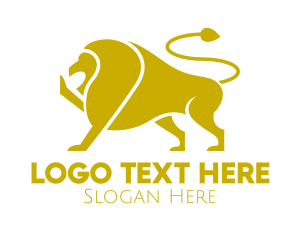 Golden Wild Lion Logo