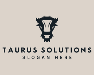 Taurus - Wild Bull Animal logo design