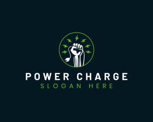 Power Electric Plug logo design