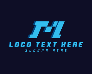 Digital Pixel Media Letter M Logo
