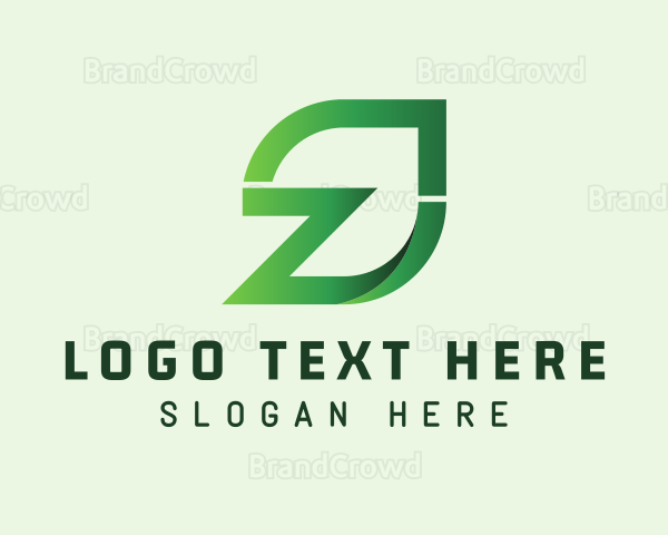 Organic Leaf Letter Z Logo