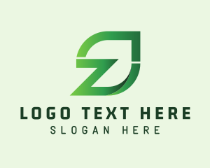 Letter Z - Organic Leaf Letter Z logo design