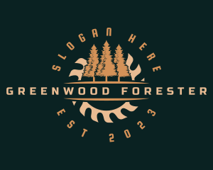 Timber Saw Woodwork logo design