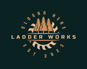 Timber Saw Woodwork logo design