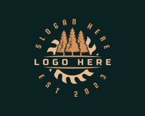 Timber Saw Woodwork logo design