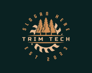 Timber Saw Woodwork logo design