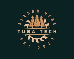 Timber Saw Woodwork logo design