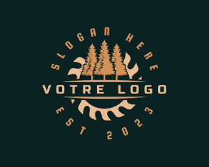 Timber Saw Woodwork logo design