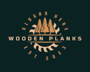 Timber Saw Woodwork logo design