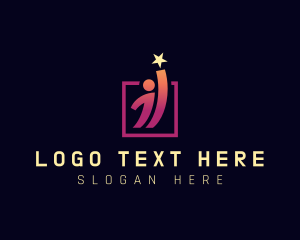 Person - Human Coach Leader logo design