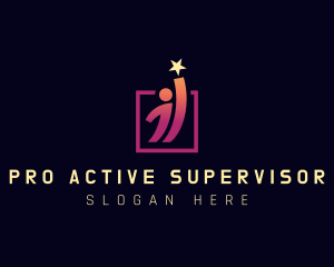 Supervisor - Human Coach Leader logo design