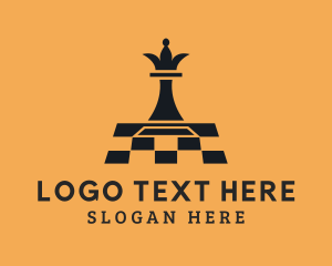 Strategist - Queen Chesspiece Board Game logo design