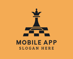 Queen Chesspiece Board Game Logo
