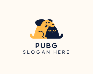 Pet Dog Cat Grooming Logo