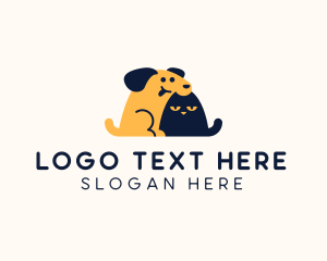 Cat - Pet Dog Cat Grooming logo design