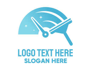 Cleaner - Speed Cleaning Squeegee logo design