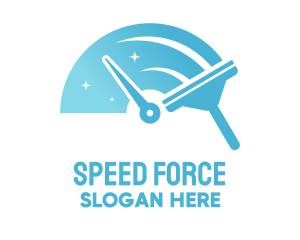 Speed Cleaning Squeegee logo design