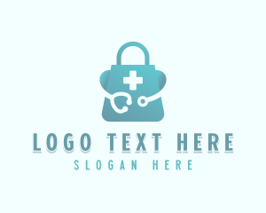 Shopping Bag - Medical Pharmacy Online Shopping logo design