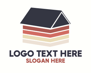 House Paint - Minimalist Wooden House logo design